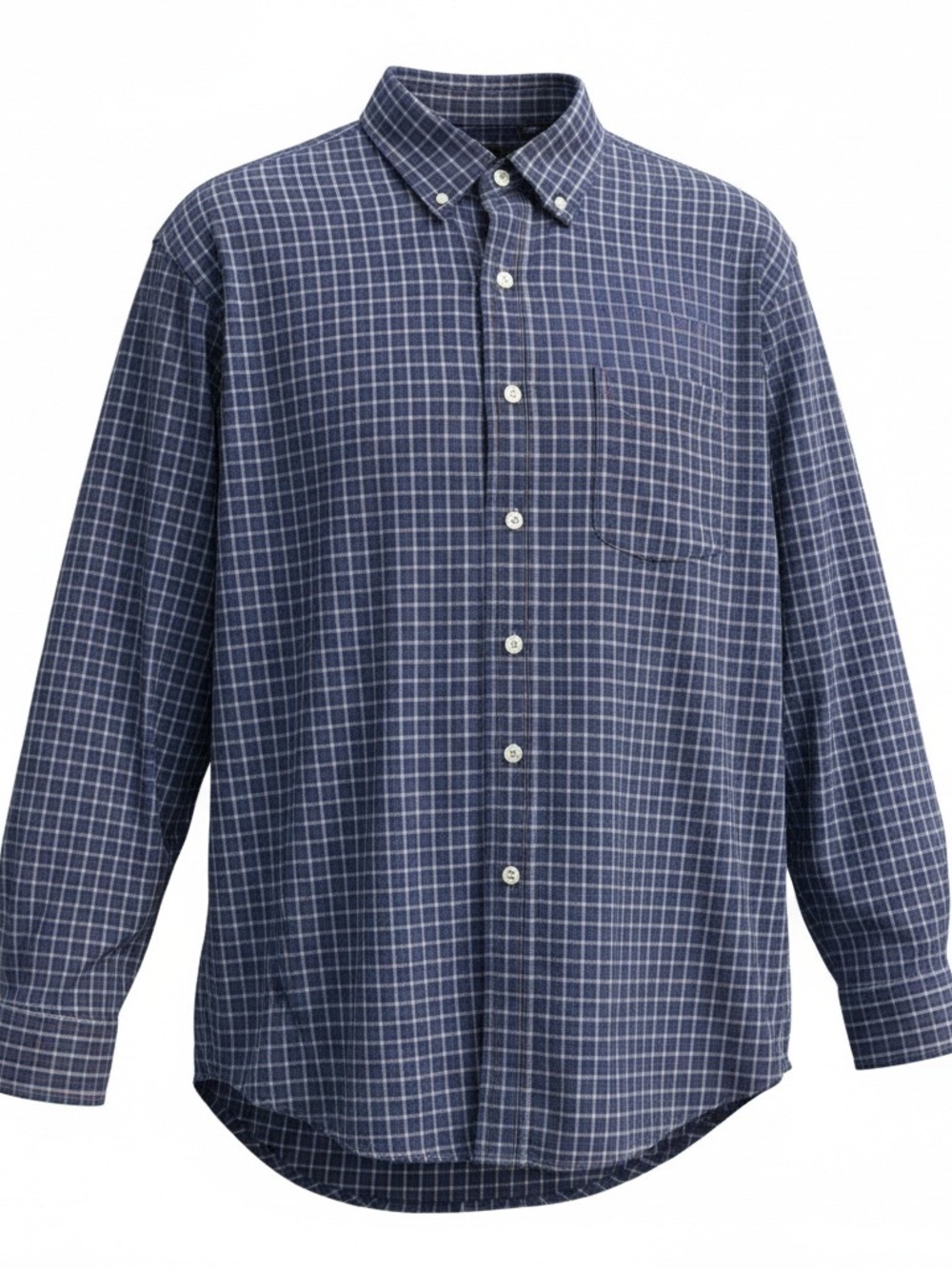 American Eagle Shirt Mens Size L Blue and Yellow Plaid Button-Down 100% Cotton